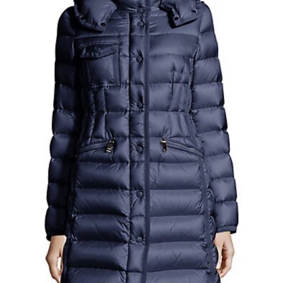 Moncler Hermine Down Puffer Coat Jacket Blue Size 0 - Picture 9 of 9